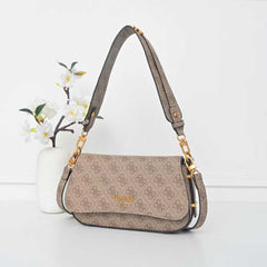 Gues* -  Guess Noelle Shoulder Bag - BROWN