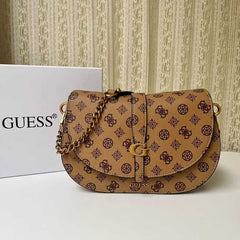 Gues* - Kuba Mini Crossbody Flap XS Logo- TAN