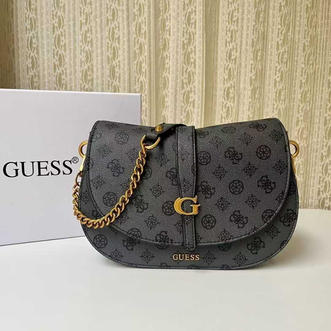Gues* - Kuba Mini Crossbody Flap XS Logo- CHARCOAL