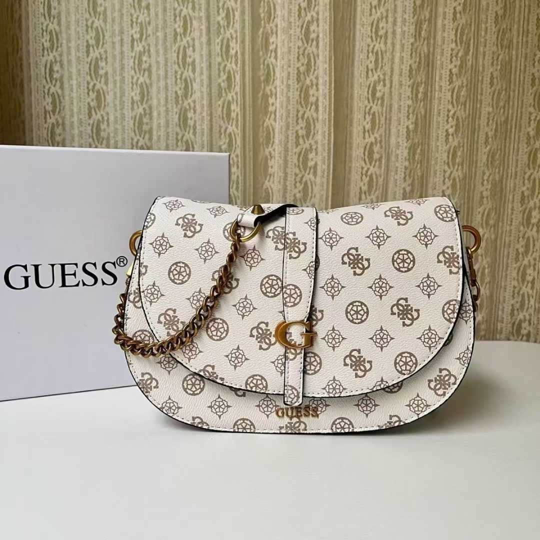 Gues* - Kuba Mini Crossbody Flap XS Logo-WHITE MULTI
