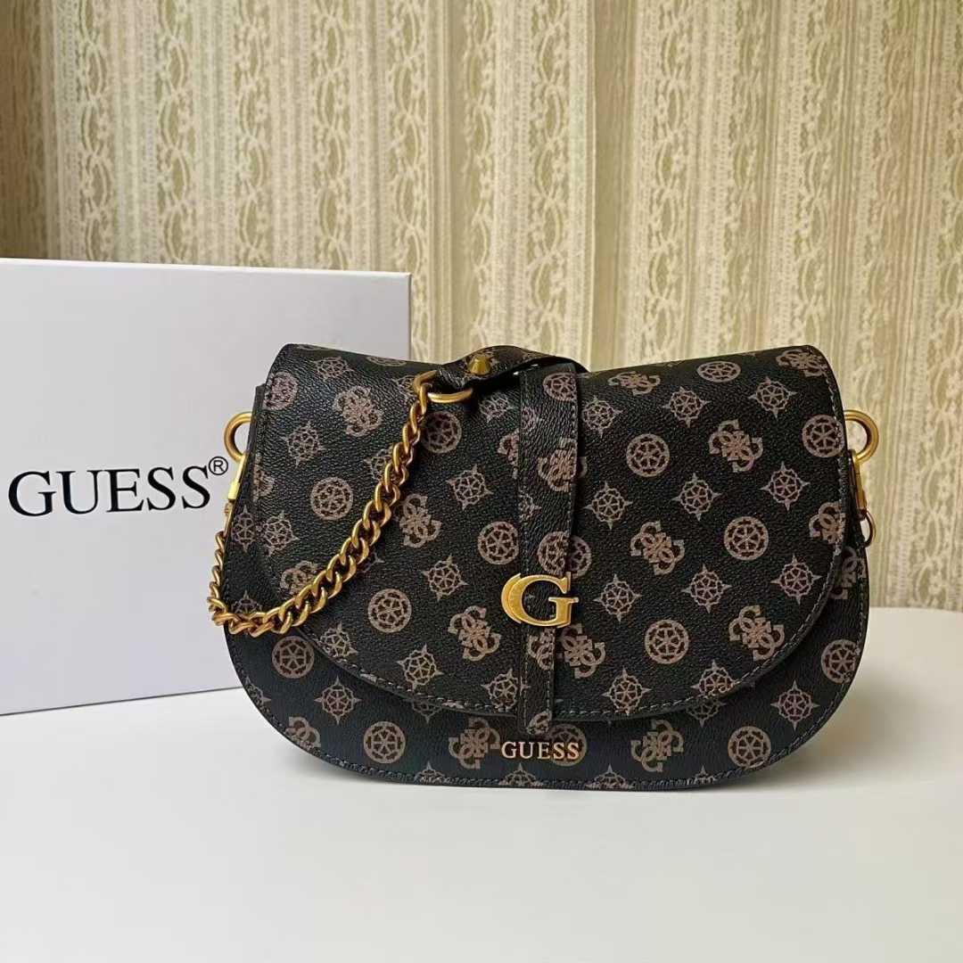 Gues* - Kuba Mini Crossbody Flap XS Logo- TAN