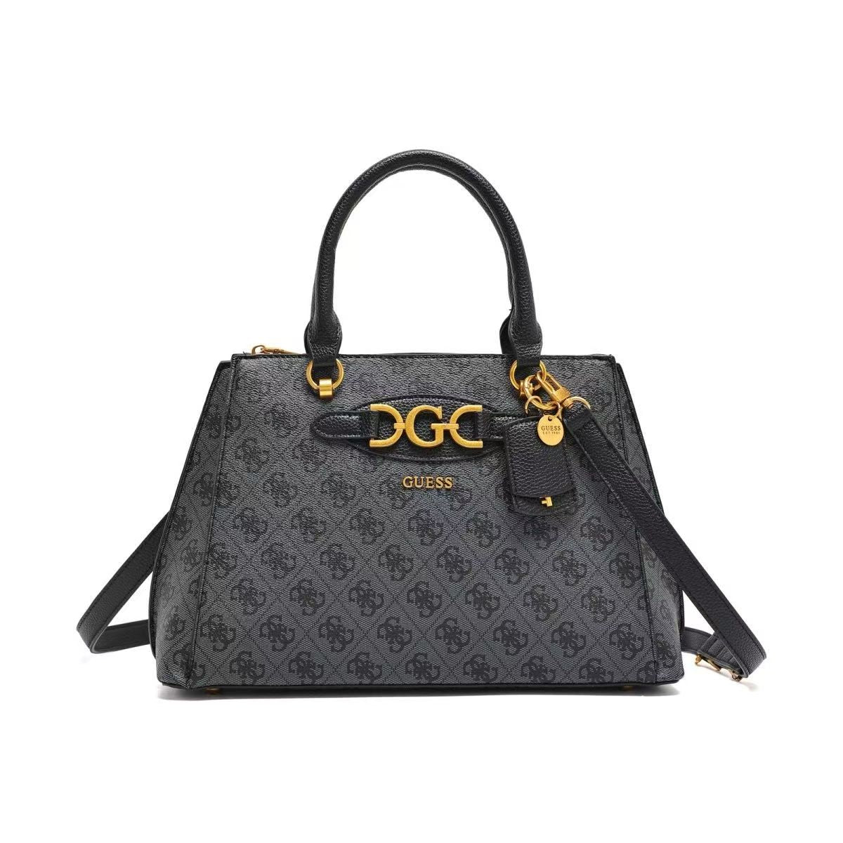 Gues* -  Malva Girlfriend Black Satchel Bag - COAL
