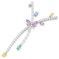 Swar*vski -Ariana Grande necklace Mixed cuts, Dragonfly, Multicolored, Rhodium plated-5737424