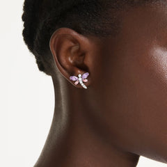 Swar*vski - Ariana Grande  stud earrings Mixed cuts, Dragonfly, Multicolored, Rhodium plated-5737371