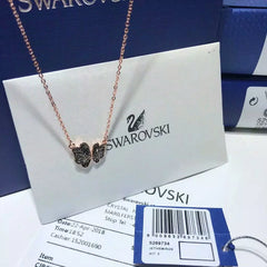 Swar*vski - Butterfly necklace Rose Gold Plating - Black/Rose - 5269734
