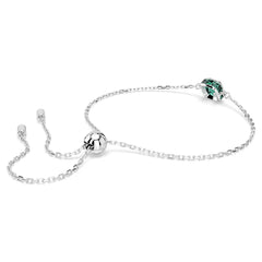 Swar*vski -Birthstone bracelet Square cut, May, Green, Rhodium plated-5710516