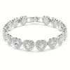Swar*vski - Tennis bracelet  - Mixed cuts, Heart, White, Rhodium plated-5720860