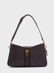Gues* - Ginevra Logo Elite Shoulder Handbag-MAROON