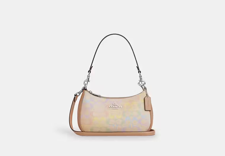 COAC* - Teri Shoulder Bag In Rainbow Signature Canvas