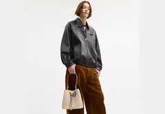 COAC* -Rowan Bucket Bag In Rainbow Signature Canvas-Silver/Sand Multi
