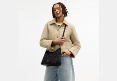COAC* - Laurel Shoulder Bag In Signature Denim-Silver/BLACK
