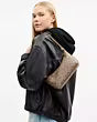COAC* -Caitlin Shoulder Bag In Signature Canvas-Gold/Tan/Brown