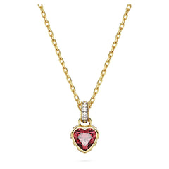 Swar*vski -Chroma pendant Heart, Pink, Gold-tone plated-5648750