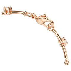 Swar*vski -Constella bracelet Crystal pearl, Round cuts, White, Rose gold-tone plated-5729505