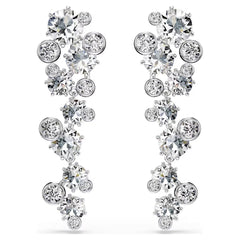 Swar*vski -Constella drop earrings Mixed cuts, White, Rhodium plated-5732252