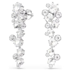 Swar*vski -Constella drop earrings Mixed cuts, White, Rhodium plated-5732252