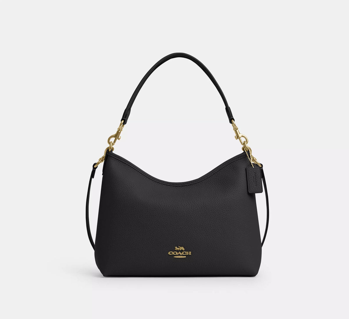 COAC* -Laurel Shoulder Bag-pebbled leather/Gold/Black
