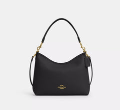 COAC* -Laurel Shoulder Bag-pebbled leather/Gold/Black