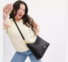 COAC* -Laurel Shoulder Bag-pebbled leather/Gold/Black