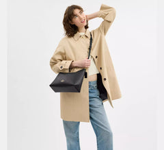 COAC* -Laurel Shoulder Bag-pebbled leather/Gold/Black