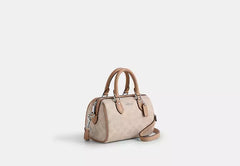 COAC* - Mini Rowan Crossbody Bag In Signature Canvas-Sand/Taupe