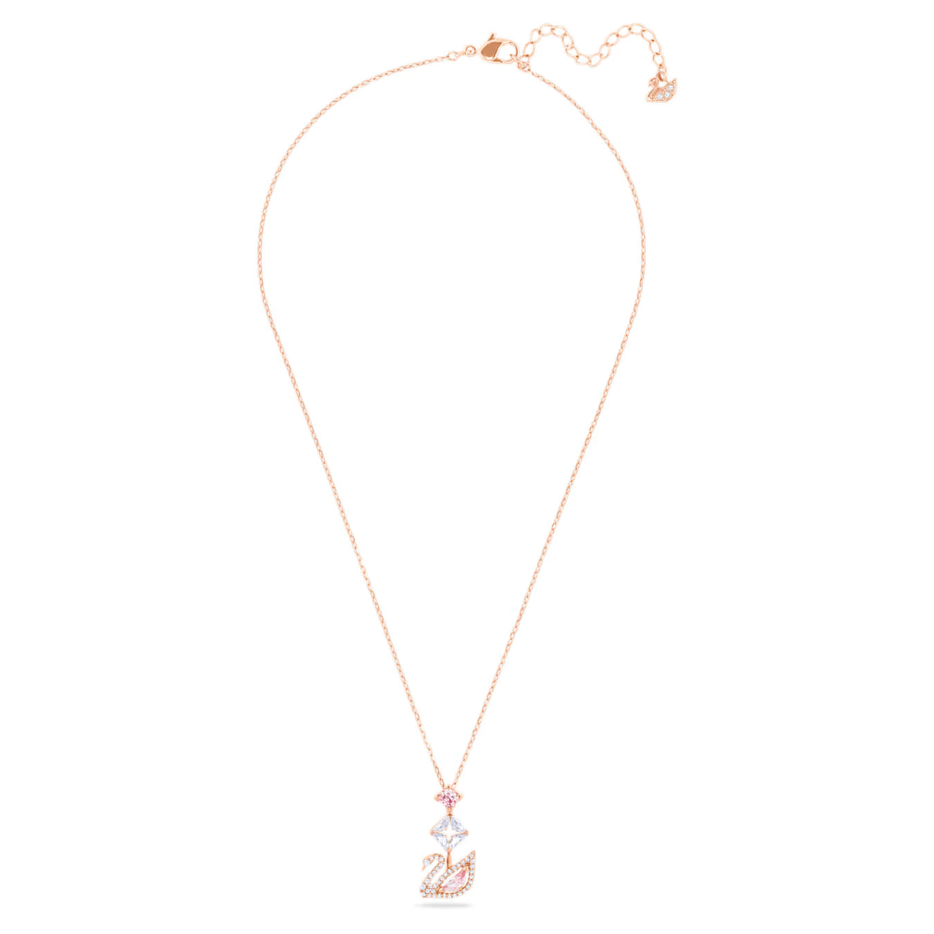 Swar*vski - Dazzling Swan pendant - Swan, Pink, Rose gold-tone plated - 5473024