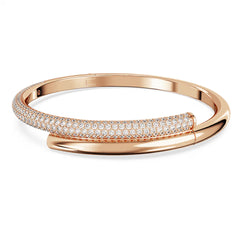 Swar*vski -Dextera bangle Magnetic closure, White, 18K rose gold finish-5692267-M size
