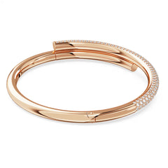 Swar*vski -Dextera bangle Magnetic closure, White, 18K rose gold finish-5692267-M size