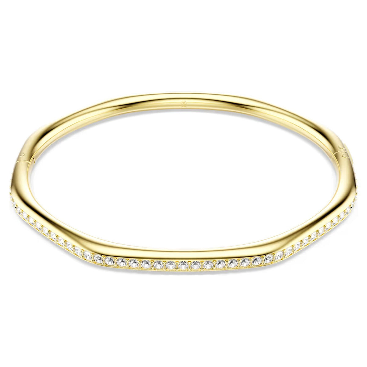 Swar*vski -Dextera bangle Octagon shape, Round cut, White, Gold-tone plated-5724580