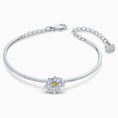 Swar*vski - Crystal Eternal Flower Bangle, Yellow, Mixed Metal Finish 5542012