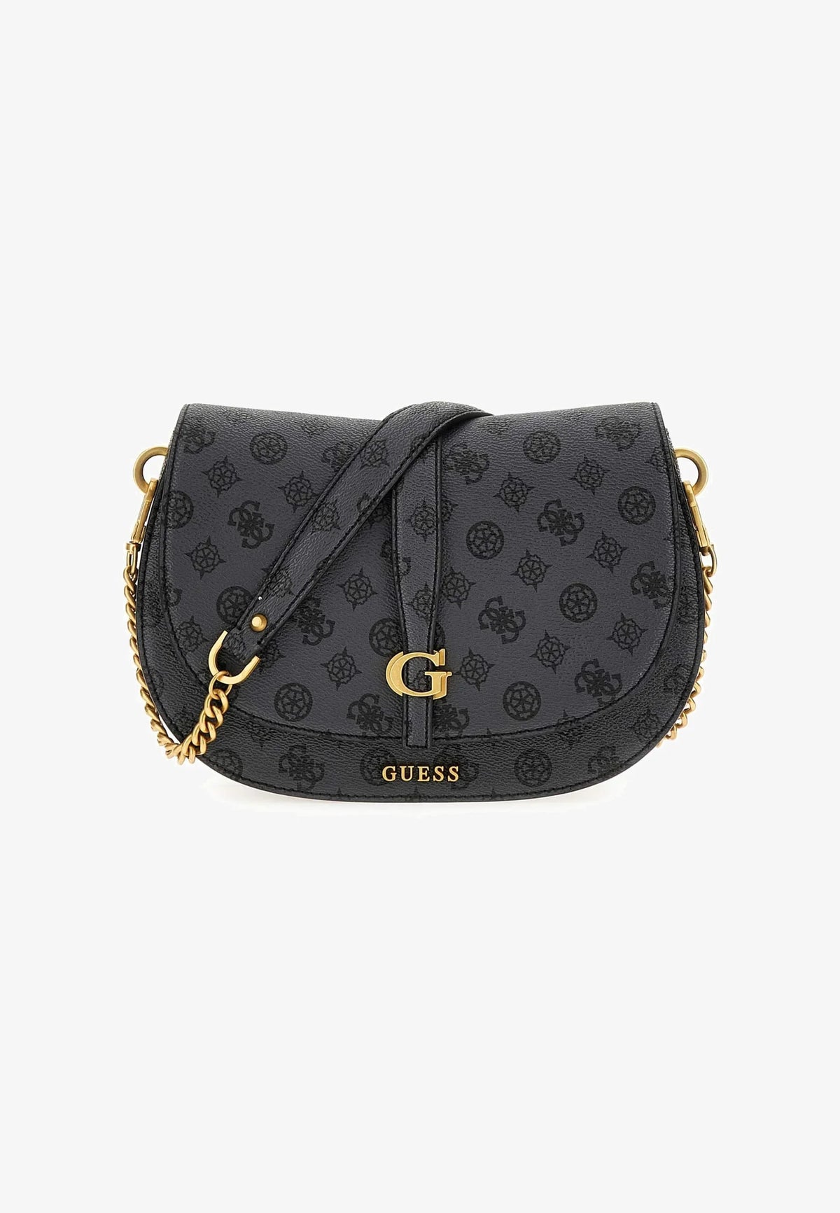 Gues* - Kuba Mini Crossbody Flap XS Logo- CHARCOAL