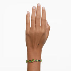Swar*vski -Gema bracelet Mixed cuts, Green, Gold-tone plated-5652822