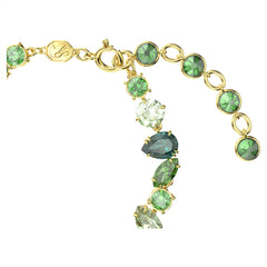 Swar*vski -Gema bracelet Mixed cuts, Green, Gold-tone plated-5652822