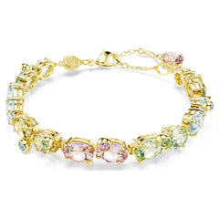 Swar*vski -Gema bracelet Mixed cuts, Multicolored, Gold-tone plated-5705808