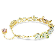 Swar*vski -Gema bracelet Mixed cuts, Multicolored, Gold-tone plated-5705808