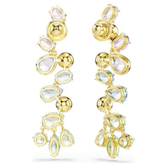 Swar*vski -Gema drop earrings Mixed cuts, Chandelier, Long, Multicolored, 18K gold finish-&nbsp;5751294