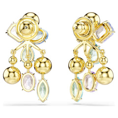 Swar*vski -Gema earring jackets Mixed cuts, Multicolored, 18K gold finish-5737450