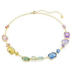 Swar*vski - Gema necklace Mixed cuts, Multicolored, 18K gold finish -5741584