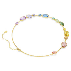 Swar*vski - Gema necklace Mixed cuts, Multicolored, 18K gold finish -5741584