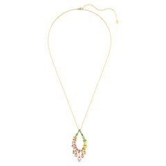 Swar*vski -Gema pendant Mixed cuts, Multicolored, 18K gold finish
