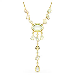 Swar*vski -Gema Y necklace Mixed cuts, Multicolored, 18K gold finish-5737451