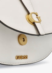 Gues* - Kuba Mini Crossbody Flap XS Logo- WHITE