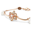 Swar*vski -Idyllia bracelet Crystal pearl, Mixed cuts, Flower, Multicolored, Rose gold-tone plated-5730361