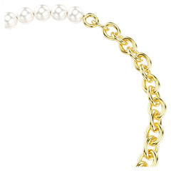 Swar*vski -Idyllia bracelet Crystal pearl, White, 18K gold finish-5737299