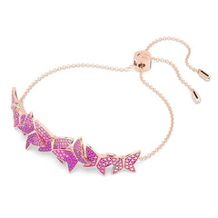 Swar*vski -Idyllia Lilia bracelet Butterfly, Pink, Rose gold-tone plated-5636431