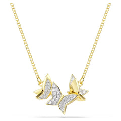 Swar*vski -Idyllia Lilia necklace Butterfly, White, Gold-tone plated-5736068
