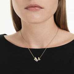 Swar*vski -Idyllia Lilia necklace Butterfly, White, Gold-tone plated-5736068
