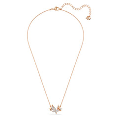 Swar*vski -Idyllia Lilia necklace Butterfly, White, Rose gold-tone plated-5636422