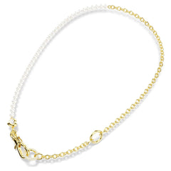 Swar*vski - Idyllia necklace Crystal pearl, White, 18K gold finish-5742961