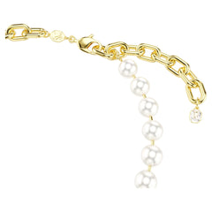 Swar*vski - Idyllia necklace Crystal pearl, White, 18K gold finish-5743993